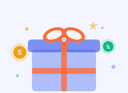 Gift box rewards illustration