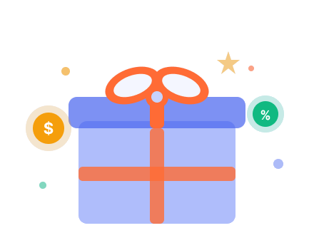 Gift box rewards illustration